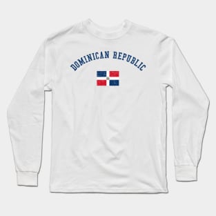 Dominican Republic Heritage Flag Vintage Long Sleeve T-Shirt